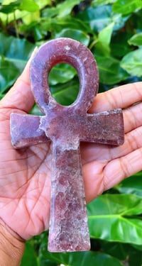 Image 3 of Strawberry Quartz Ankh