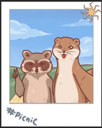 Picnic Polaroid sticker