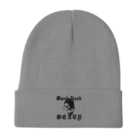 Image 2 of Embroidered Beanie Black Skull Logo