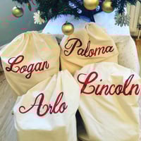 Personalised Santa sack - Glitter name print 