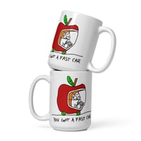 Image 1 of fast car White glossy mug