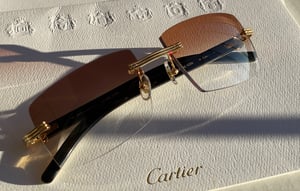 Image of AUTHENTIC CARTIER CT0286O 003 - [MIXED HORN] CUSTOM BROWN 010