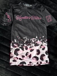 Image 1 of HN PINK N BLACK CHEETAH DRI FIT SHIRT