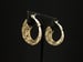 Image of Gold Fancy Design Pierced Hoops