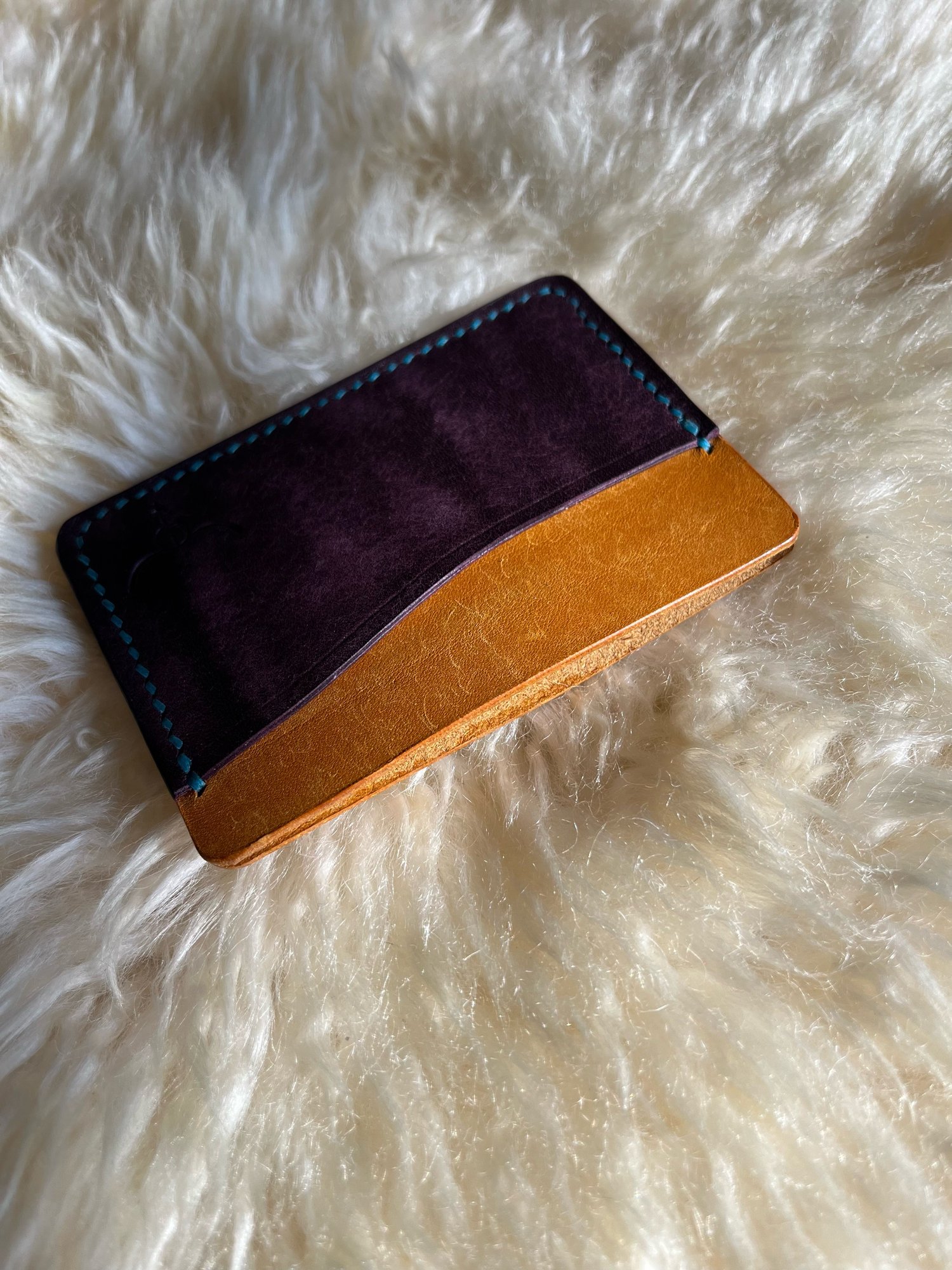 Image of Violet 2-tone Pueblo Horizontal Cardholder
