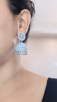 Image 2 of Terry_Big 360 American Diamond Earrings/Jhumka