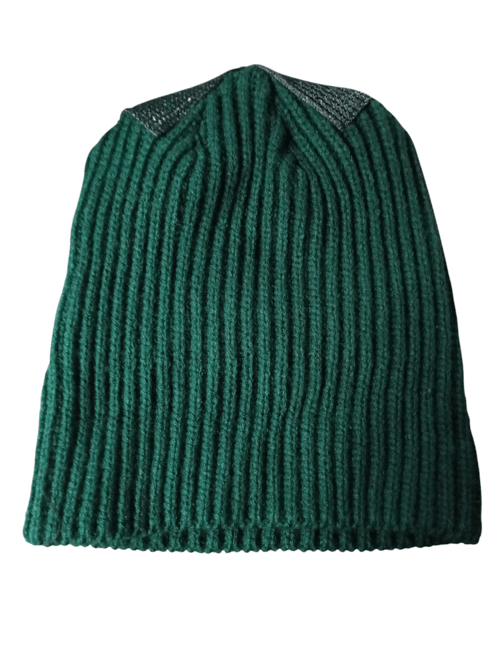 Image of ribbed knit spin beanie