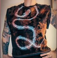 Image 5 of Hand painted snake skeleton shirt