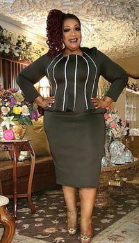 Rinestone peplum set