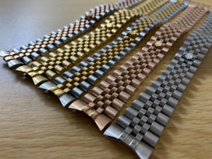 Image of 20mm 21mm Rolex President Jubilee S/Steel, Rose, Gold, 2/Tone Steel Straps