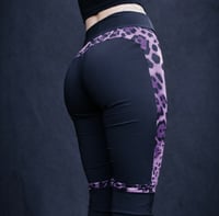 Image 2 of KILA leggings, purple leopard 