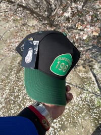 Image 2 of 198 Black and Green Snap Back 