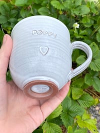Image 3 of Debossed ‘POPPY’ with HEART Mug