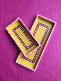 Image 3 of Set of two painted wood trays