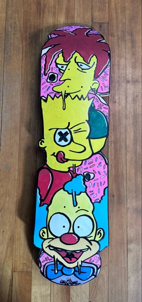 Image of Bad guy Simpsons 8.5 skateboard deck 