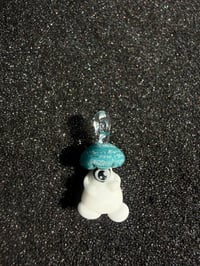 Image 5 of Teal mushroom character pendant