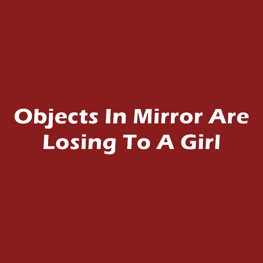 Image of 5” Objects In Mirror Are Losing to a Girl Stickers