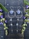Image of Sage Blossom Hoops Iolite Dangle Long Earrings
