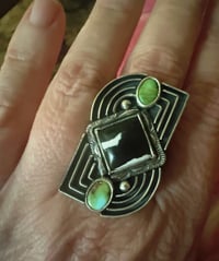 Image 1 of Yang Sonoran and zebra jasper maze ring 