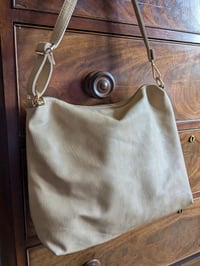 Image 7 of Upcycled Beige Swan Lake Shoulder Bag
