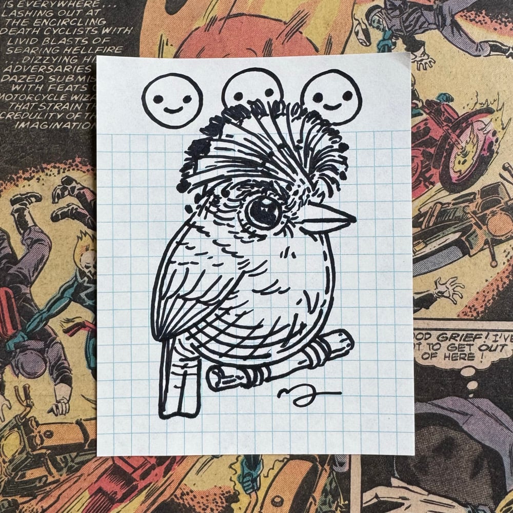 Image of Fat Bird Sharpie Sketch #210