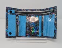 Image 2 of Handmade Holographic Dragon Trifold Wallet - Rainbow Hardware