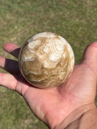 Image 13 of Amber Calcite Sphere | #2972