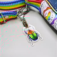 Image 5 of Jewel Tone Beetle Purse Charm