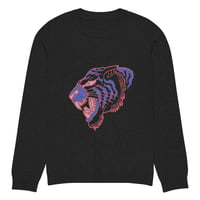 Image 14 of Tiger Blue/Pink Knitted crew neck sweater