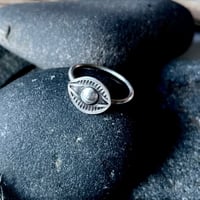 Image 1 of Handmade Sterling Silver Protective Eye Ring 