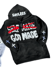 Image 1 of “God Made” Acid Washed Black 