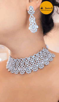 Image 2 of Ishani_AD Choker Set - Party Choker Set with Earrings Copy