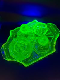 Image 1 of Uranium Glass Trinket Set
