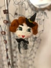 HELLOween DOLLY  Halloween Witch vintage style brooch