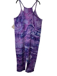 Image 8 of L/XL Knit Pocket Playsuit in Purple Haze Geode Ice Dye