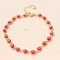 Image 1 of Red Evil Eye Bracelet