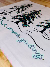 Image 2 of 'Snowman Greeting's' Towel