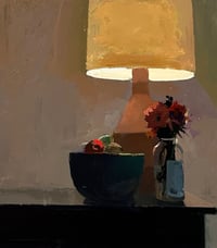 Lamp with Dahlias