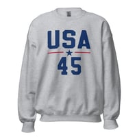 Image 1 of USA 45 TRUMP - Unisex Sweatshirt from PatriotsCo.com