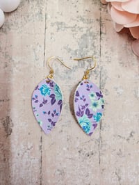 Image 2 of Purple Floral Earrings