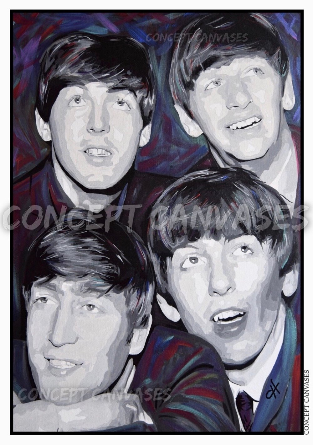 Image of The Beatles ‘ Four Part’s Of The One’ A3 Print