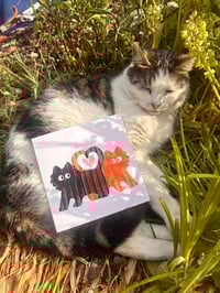 Image 2 of cats greetings card 