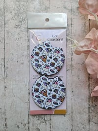 Image 3 of Book Ghost Car Coasters - 2 pack