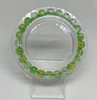 Lemon Lime Crackle Bead Bracelet 