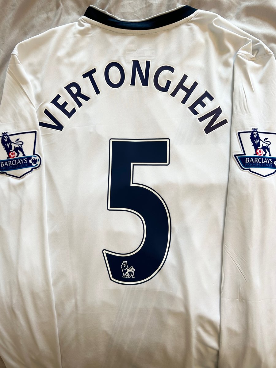 Image of Tottenham Hotspur “VERTONGHEN 5” 2015/16 Home Long Sleeve Shirt + PL patches (L)