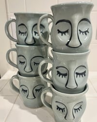 Image 1 of Blue celadon face mugs