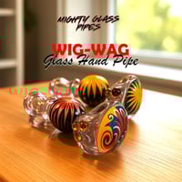 Image 1 of 4.5" Wig-Wag Glass Hand Pipe, Pink