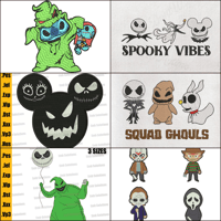 Image 5 of Customizable Cozy FALL/Autumn or Spooky Season/Halloween Designs Embroidered