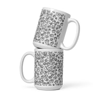 Image 1 of White glossy mug cat cuddle 