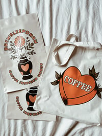 Image 3 of Coffee Heart Tote Bag